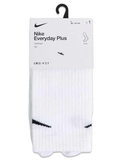 画像1: NIKE EVERYDAY PLUS LIGHTWEIGHT CREW SOCKS-WHITE/BLACK