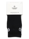 REIGNING CHAMP 3 PACK CLASSIC CREW SOCK BLACK