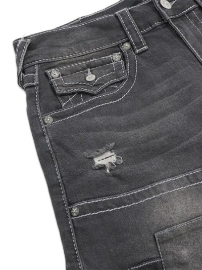 画像3: 【送料無料】TRUE RELIGION VINNY BIG T CARPENTER FRAYED UL BAGGY CARBON SHINE BKW