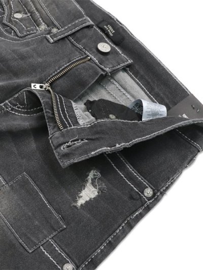画像4: 【送料無料】TRUE RELIGION VINNY BIG T CARPENTER FRAYED UL BAGGY CARBON SHINE BKW