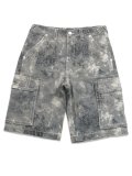 【送料無料】TRUE RELIGION VINNY BIG T UL BAGGY CARGO SHORT TIE DYE CAMO PRINTED WASH