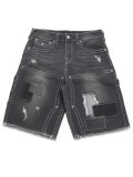 【送料無料】TRUE RELIGION VINNY BIG T CARPENTER FRAYED UL BAGGY CARBON SHINE BKW