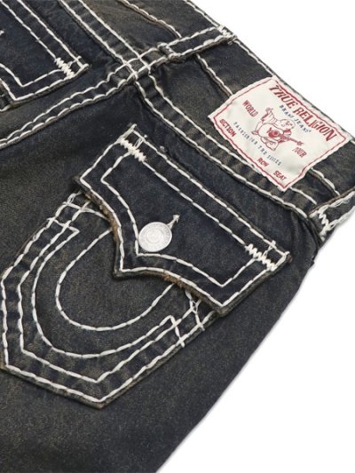 画像5: 【送料無料】TRUE RELIGION VINNY SUPER T FRAYED HEM FLAP ULTRA BAGGY SHORT KYOTO DKW