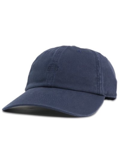 画像1: REIGNING CHAMP COTTON CHINO LOW PRO MONOGRAM STRAPBACK CAP WASHED NAVY