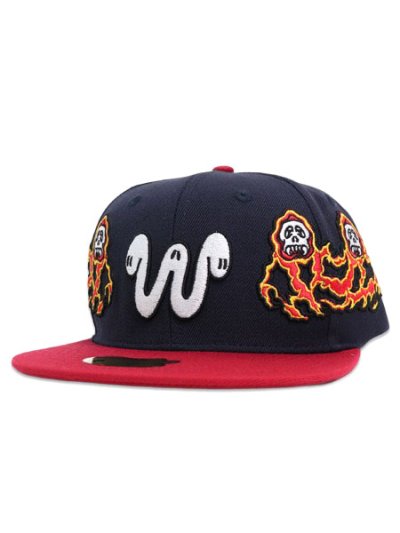 画像1: 【送料無料】WNTD APPAREL TWIN REAPER HAT NAVY/RED