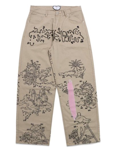 画像1: 【送料無料】WNTD APPAREL DOT TO DOT PAINTER PANTS SAND