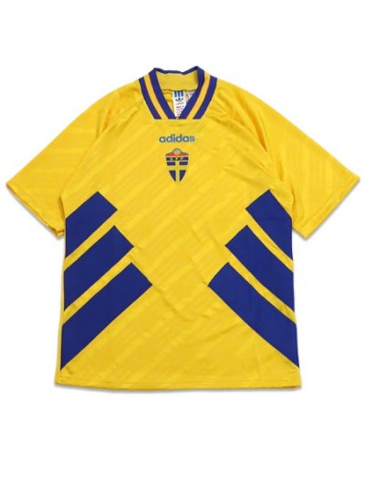 画像1: 【送料無料】ADIDAS SWEDEN 1994 HOME REPLICA UNIFORM-EQT YELLOW