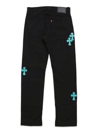 画像2: 【送料無料】ADVANCE LEVIS 505 CROSS LEATHER BLACK/TIFFANY BLUE