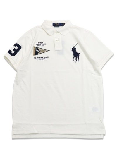 画像1: 【送料無料】POLO RALPH LAUREN CUSTOM  FIT BIG PONY YACHT CLUB POLO SHIRT
