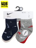 【KIDS】NIKE BABY NHN SWOOSHFETTI 6PK ANKLE SOCK-DK GREY HEATHER