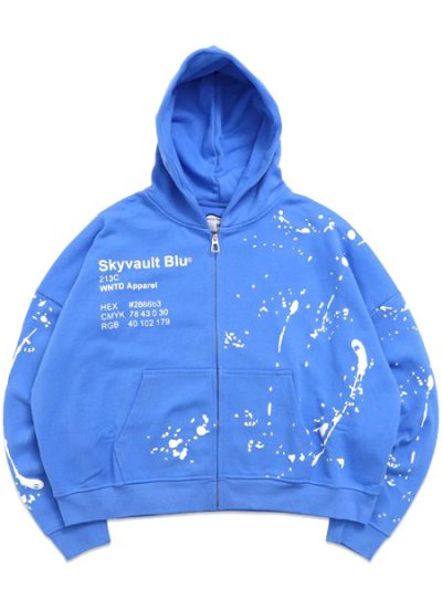 画像1: 【送料無料】WNTD APPAREL GHOST PAINT PANTONE HOODIE SKYVAULT BLU