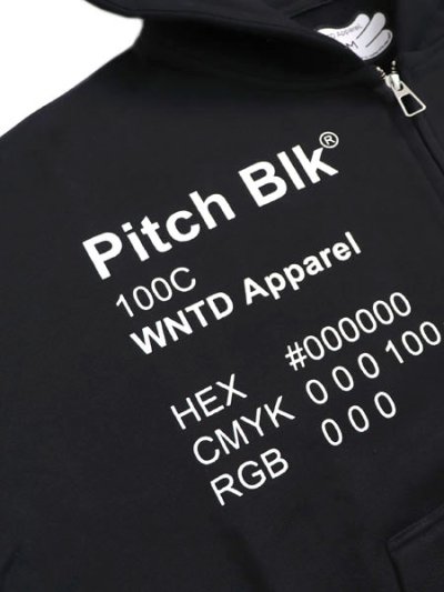 画像3: 【送料無料】WNTD APPAREL GHOST PAINT PANTONE HOODIE PITCH BLK