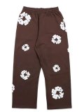 【送料無料】DENIM TEARS COTTON WREATH BAGGY SWEATPANTS DARK BROWN