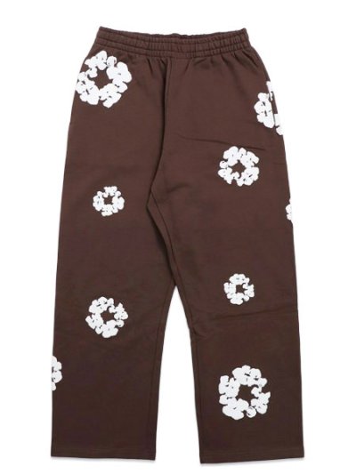 画像1: 【送料無料】DENIM TEARS COTTON WREATH BAGGY SWEATPANTS DARK BROWN