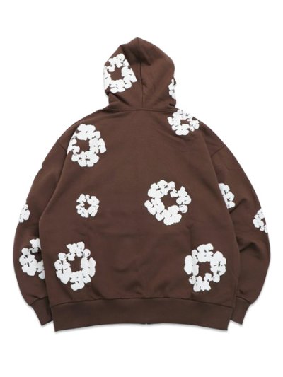 画像2: 【送料無料】DENIM TEARS COTTON WREATH ZIP HOODIE DARK BROWN