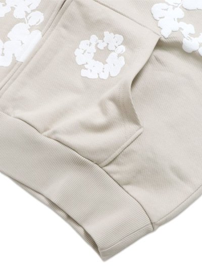 画像4: 【送料無料】DENIM TEARS COTTON WREATH ZIP HOODIE CREAM