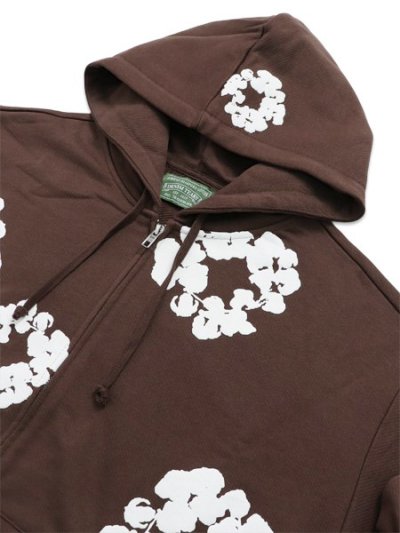 画像3: 【送料無料】DENIM TEARS COTTON WREATH ZIP HOODIE DARK BROWN