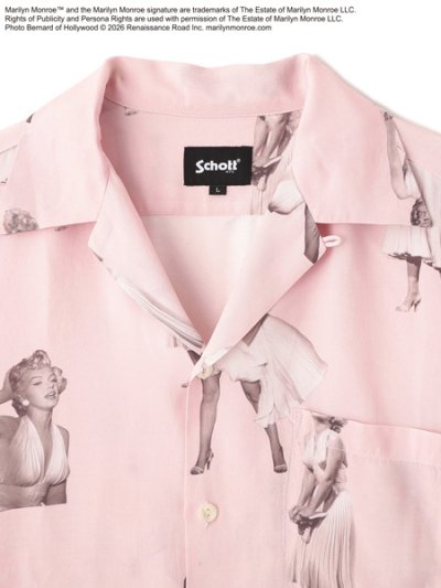 画像2: 【送料無料】SCHOTT MARILYN MONROE RAYON SHIRT