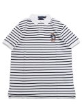 【送料無料】POLO RALPH LAUREN CUSTOM SLIM STRIPED NEWPORT BEAR MESH POLO