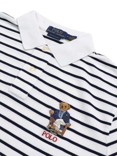 画像3: 【送料無料】POLO RALPH LAUREN CUSTOM SLIM STRIPED NEWPORT BEAR MESH POLO