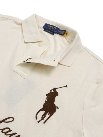 画像4: 【送料無料】POLO RALPH LAUREN CUSTOM SLIM BIG PONY MESH POLO GUIDE CREAM