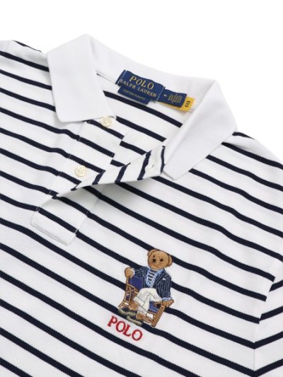 画像4: 【送料無料】POLO RALPH LAUREN CUSTOM SLIM STRIPED NEWPORT BEAR MESH POLO