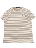 【送料無料】POLO RALPH LAUREN CLASSIC FIT STRIPED TEE VINTAGE KHAKI/WHITE
