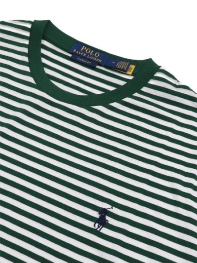 画像3: 【送料無料】POLO RALPH LAUREN CLASSIC FIT STRIPED TEE NEW FOREST/WHITE