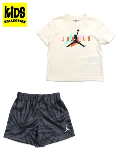 画像1: 【KIDS】JORDAN TODDLER JDB FESTIVAL TIE DYE SHORT SET-IRON GRAY