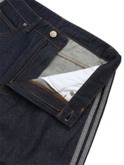 画像5: 【送料無料】ADIDAS FIREBIRD ADICOLOR JORTS MID-RISE STRAIGHT-INDIGO DENIM