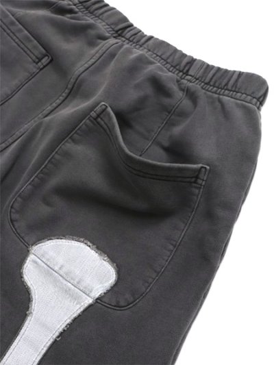 画像4: 【送料無料】VANSON 8/10 LENGTH FLEECE SHORT WHITE BONE DENIM PATCH