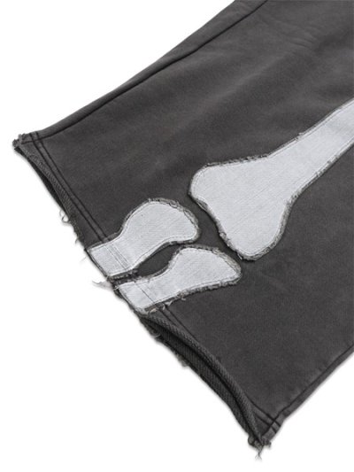 画像8: 【送料無料】VANSON 8/10 LENGTH FLEECE SHORT WHITE BONE DENIM PATCH