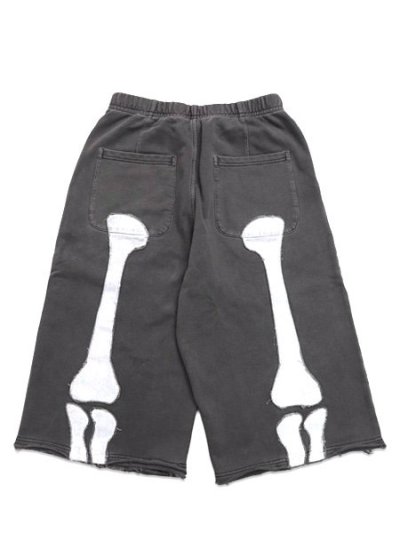 画像2: 【送料無料】VANSON 8/10 LENGTH FLEECE SHORT WHITE BONE DENIM PATCH