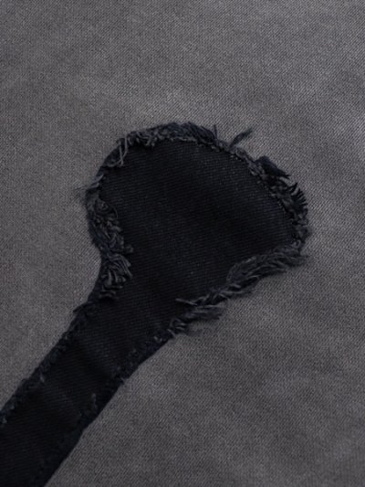 画像5: 【送料無料】VANSON 8/10 LENGTH FLEECE SHORT BLACK BONE DENIM PATCH