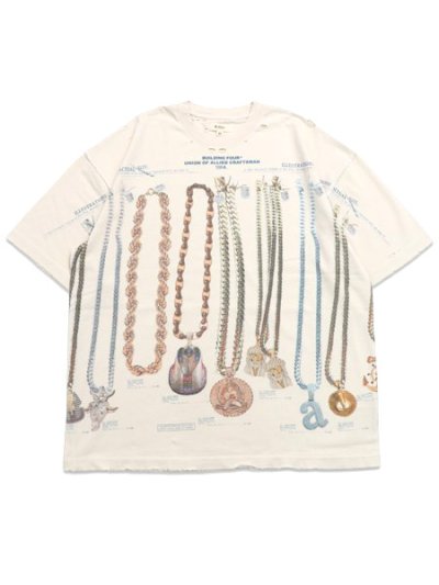 画像1: 【送料無料】BLDG4 TV TOWER KNIT TEE ANTIQUE WHITE