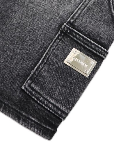 画像11: 【送料無料】GUAPI OBSIDIAN BLACK SPIDER DENIM SHORTS