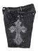 画像3: 【送料無料】GUAPI VINTAGE BLACK DISTRESSED DENIM SHORTS (3)