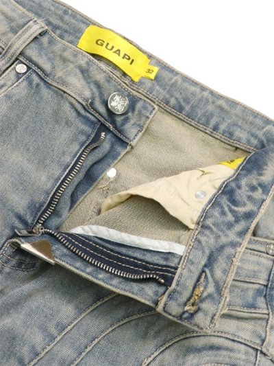画像4: 【送料無料】GUAPI VINTAGE BLUE CROSS BUCKLE DENIM
