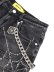 画像4: 【送料無料】GUAPI OBSIDIAN BLACK SPIDER DENIM SHORTS (4)