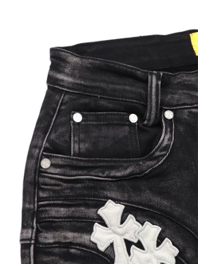 画像6: 【送料無料】GUAPI OBSIDIAN BLACK CROSS BUCKLE SHORTS