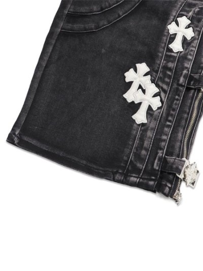 画像9: 【送料無料】GUAPI OBSIDIAN BLACK CROSS BUCKLE SHORTS