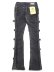 画像2: 【送料無料】GUAPI OBSIDIAN BLACK CROSS BUCKLE DENIM (2)