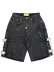 画像1: 【送料無料】GUAPI ALL BLACK CROSS BUCKLE SHORTS (1)