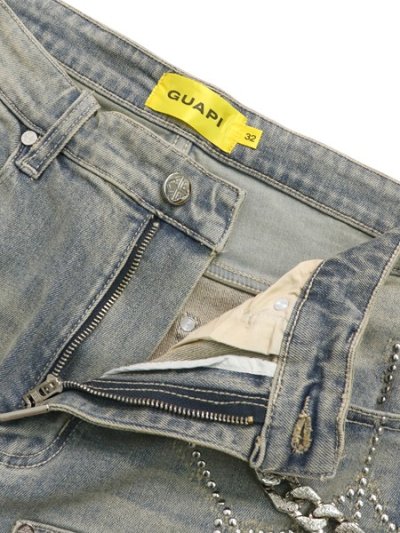 画像5: 【送料無料】GUAPI EMERALD SPIDER DENIM SHORTS