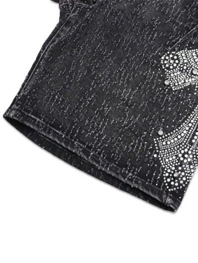 画像9: 【送料無料】GUAPI VINTAGE BLACK DISTRESSED DENIM SHORTS