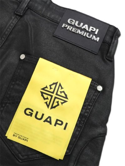 画像8: 【送料無料】GUAPI ALL BLACK CROSS BUCKLE SHORTS