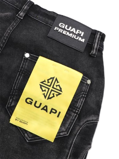 画像8: 【送料無料】GUAPI OBSIDIAN BLACK CROSS BUCKLE SHORTS