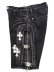 画像3: 【送料無料】GUAPI OBSIDIAN BLACK CROSS BUCKLE SHORTS (3)