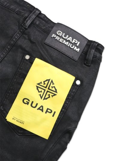 画像6: 【送料無料】GUAPI ALL BLACK CROSS BUCKLE DENIM