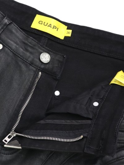 画像5: 【送料無料】GUAPI ALL BLACK CROSS BUCKLE SHORTS